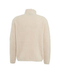 Maglione in misto alpaca con zip #bianco