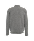 Maglione in lana con collo a polo #grigio