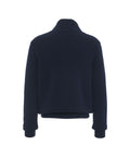 Maglione in maglia con dettaglio collo #blu