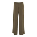 Pantaloni a pieghe in misto lana #verde