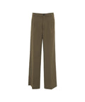 Pantaloni a pieghe in misto lana #verde