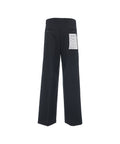 Pantaloni a pieghe in misto lana #blu