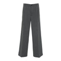 Pantaloni a pieghe in misto lana #grigio