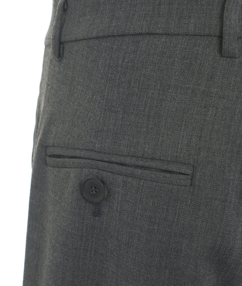 Pantaloni a pieghe in misto lana #grigio