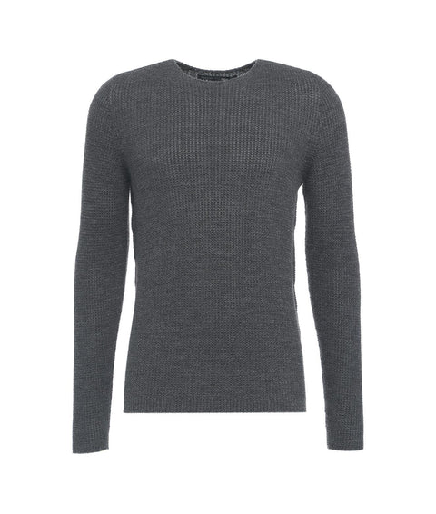 Maglione a maglia in lana vergine #grigio