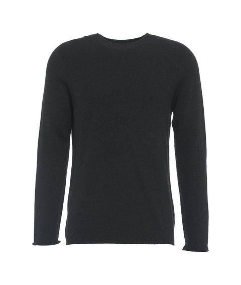 Maglione a maglia in lana vergine #nero