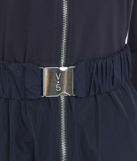 Maxi abito con cintura in vita 'Astrid' #blu