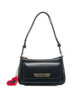 Borsa a mano con logo charm #nero