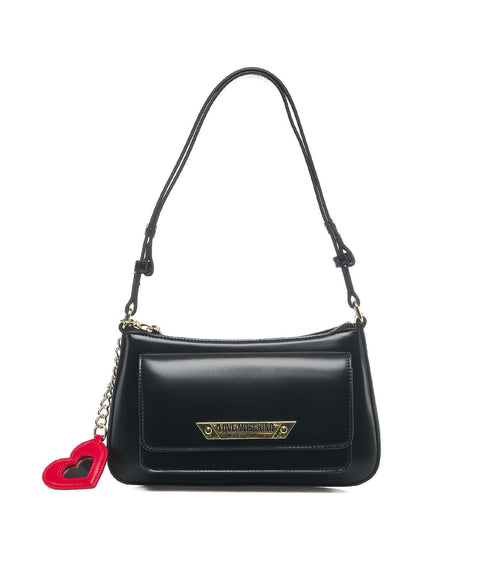 Borsa a mano con logo charm #nero