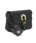 Pochette con chiusura con logo #nero