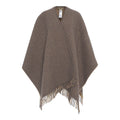 Poncho pied de poule #marrone