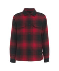 Alaskan Wool Check Overshirt #rosso