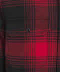 Alaskan Wool Check Overshirt #rosso