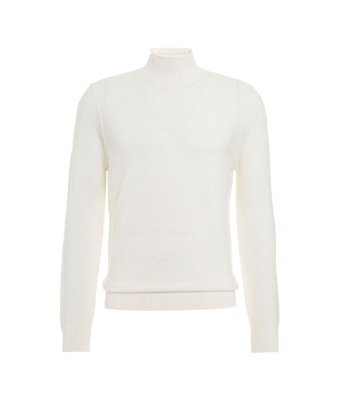 Maglione in merino #bianco