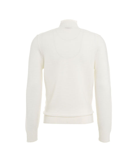 Maglione in merino #bianco