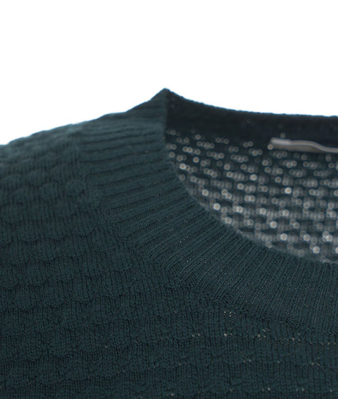 Maglione a punto bolla #verde