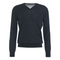 Pullover rasato in merino #blu