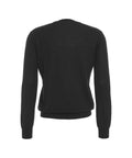 Pullover rasato in merino #nero