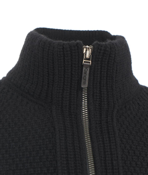 Maglione con zip #nero