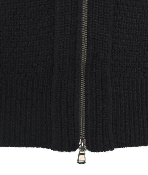 Maglione con zip #nero