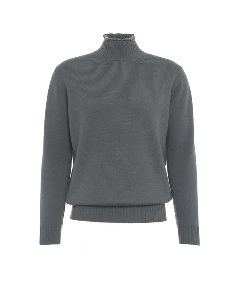 Maglione a collo alto #grigio