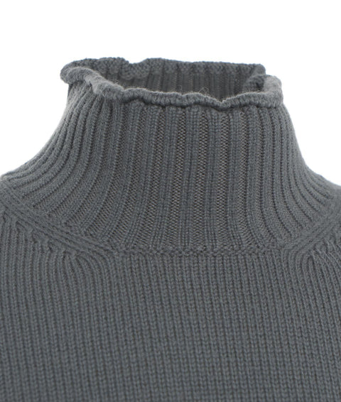 Maglione a collo alto #grigio