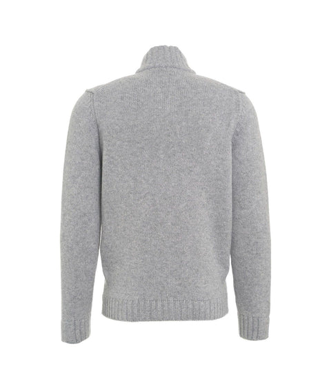 Maglione con zip #grigio