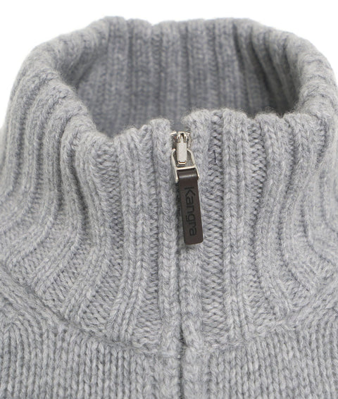 Maglione con zip #grigio