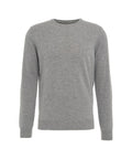 Maglione in cachemir con patch #grigio