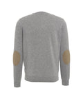 Maglione in cachemir con patch #grigio