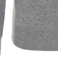 Maglione in cachemir con patch #grigio