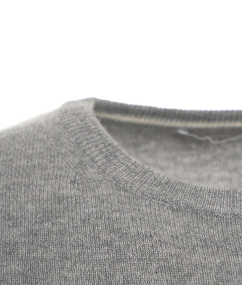 Maglione in cachemir con patch #grigio