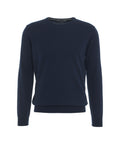 Maglione in cachemir con patch #blu