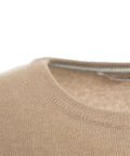 Maglione in cachemir con patch #marrone