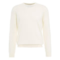 Maglione in cachemir con patch #bianco