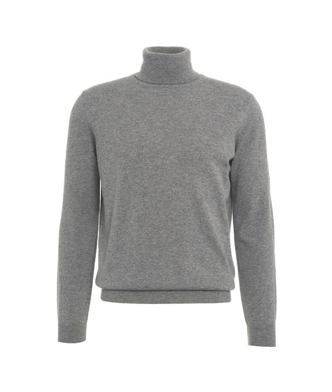 Maglione dolcevita in cashmere #grigio