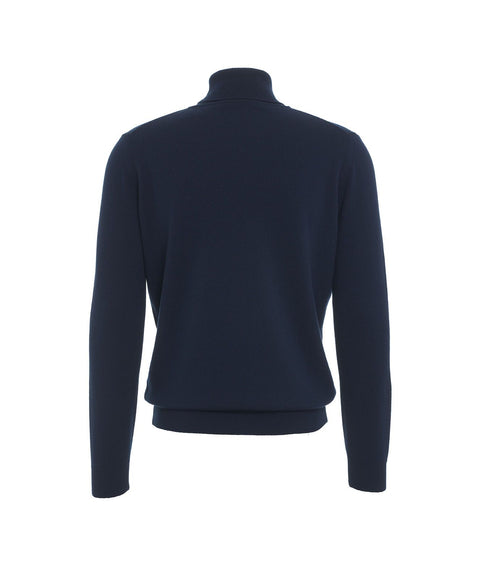 Maglione dolcevita in cashmere #blu