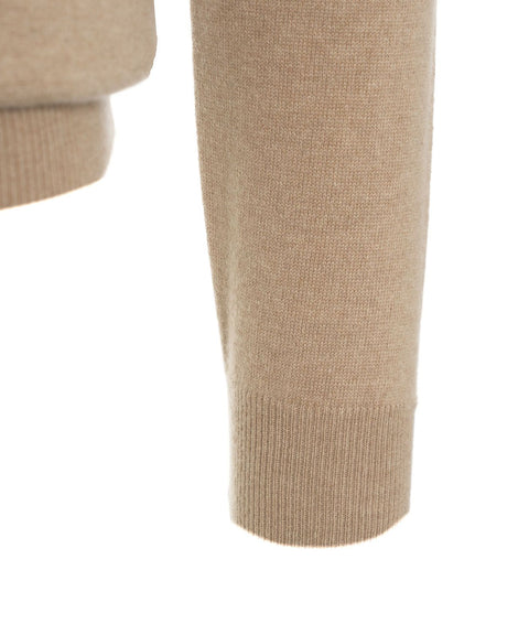 Maglione dolcevita in cashmere #beige