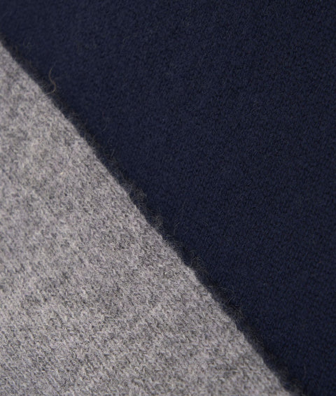 Sciarpa reversibile in cashmere #blu