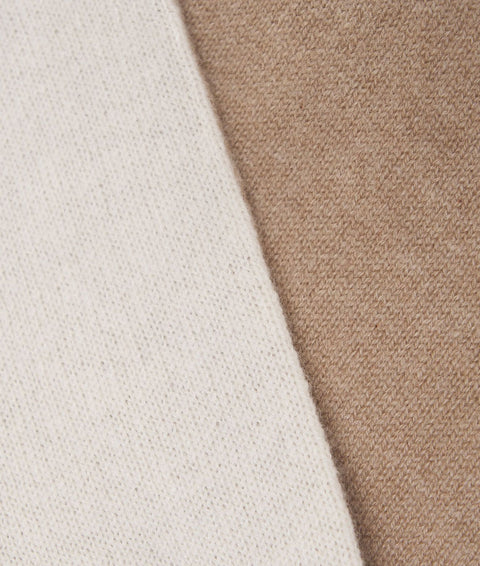 Sciarpa reversibile in cashmere #beige