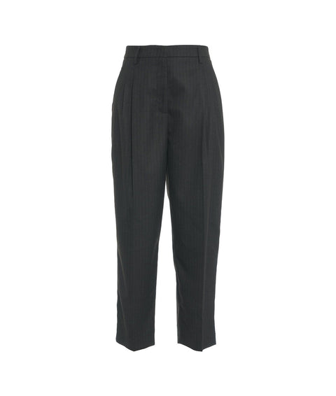 Pantaloni gessati #grigio