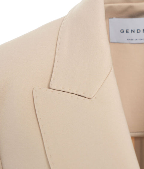 Blazer monopetto #beige