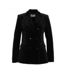 Blazer doppiopetto in velluto #nero