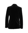 Blazer doppiopetto in velluto #nero