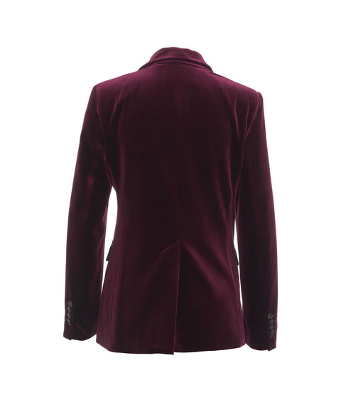 Blazer doppiopetto in velluto #rosso