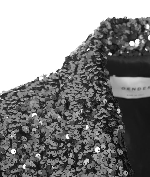 Blazer di paillettes #argento