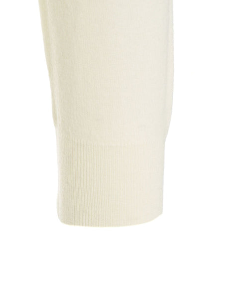 Maglia dolcevita in lana merino #bianco