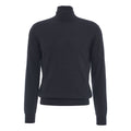 Maglia dolcevita in misto merino-cashmere #blu