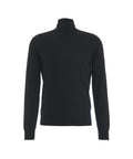 Maglia dolcevita in misto merino-cashmere #nero