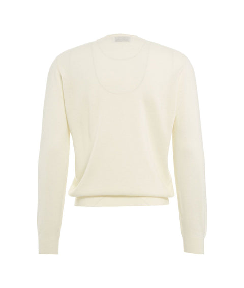 Maglione in misto merino #bianco